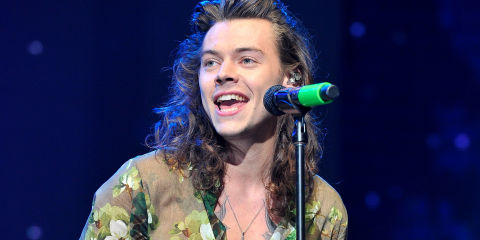 Harry Styles at mic | ELLE UK