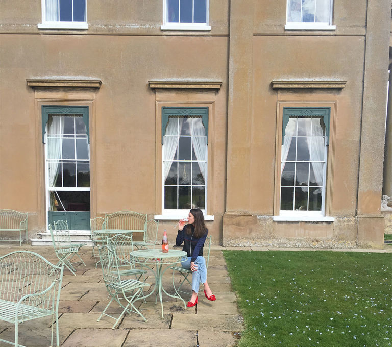 Laura Jackson outside Sibton Park, Wilderness Reserve