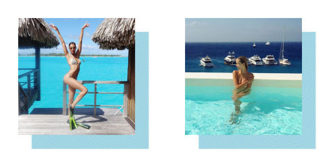 model holiday instagrams