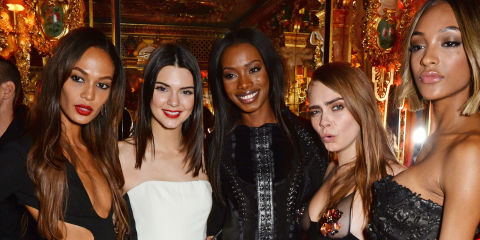 Cara Delevingne Kendall Jenner Jourdan Dunn at private members' club london