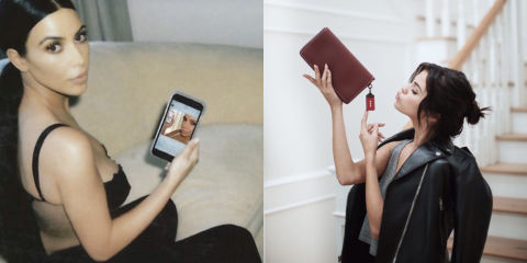 Kim Kardashian and Selena Gomez Instagram adverts