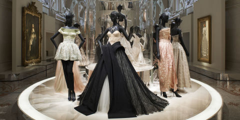 Dresses at the Dior retrospective in Paris | ELLE UK