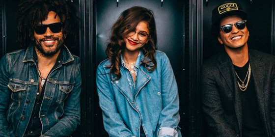 Zendaya Just Lived Her Best Life At Bruno Mars’ Concert With Lenny Kravitz
