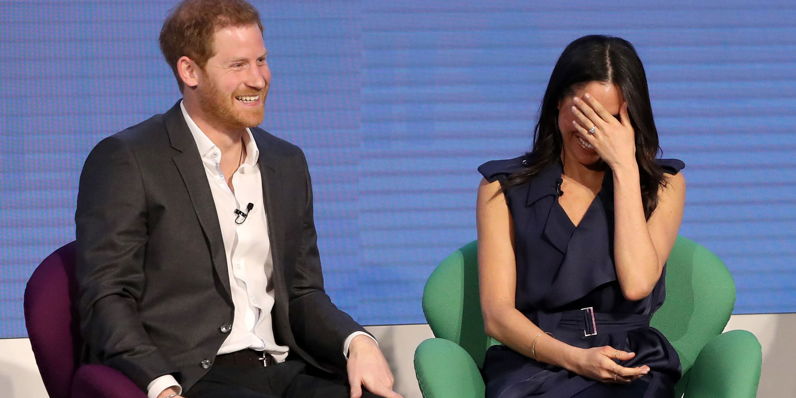 Watch Prince Harry And Meghan Markle Giggle At Liam Payne's Fist Bumps